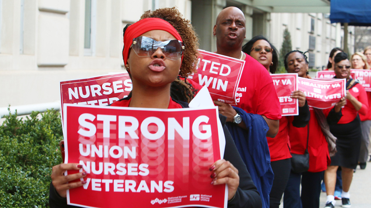 VA nurses rally
