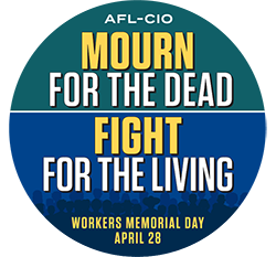 Sticker with "Mourn for the Dead | Fight for the Living"
