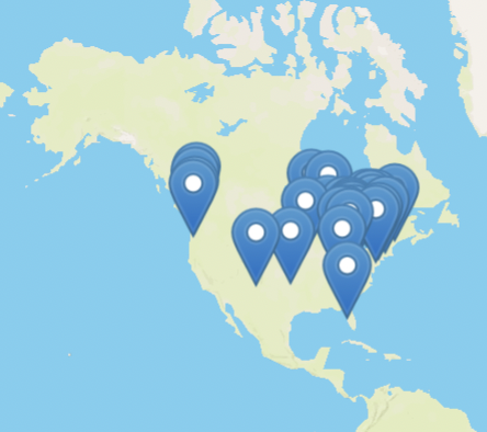 Map of Workers Memorial Day Events 2023