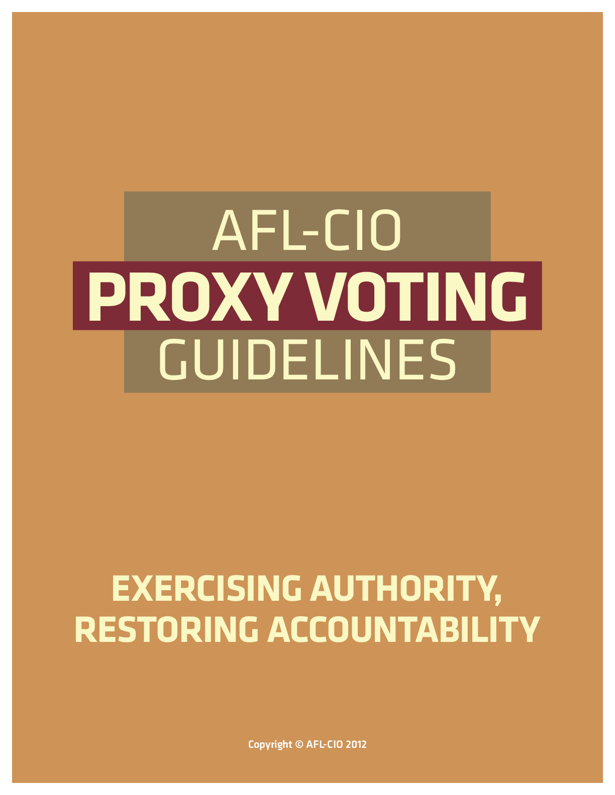 Proxy voting guidelines