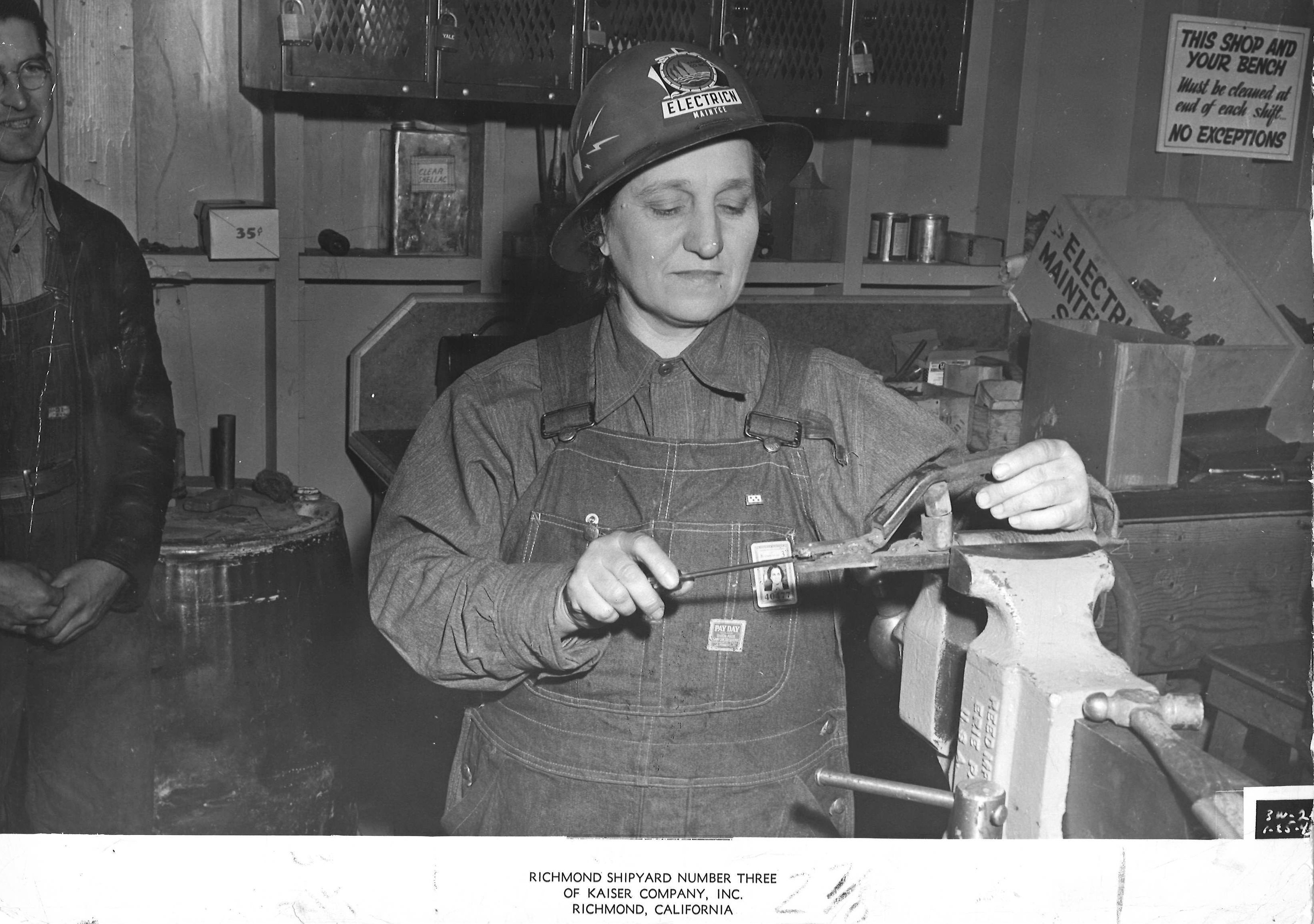 Women wearing hardhats