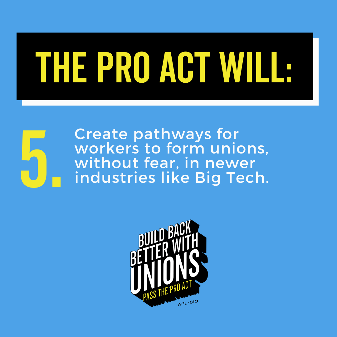 The PRO Act Will Create Pathways for Workers to Form Unions in Newer Industries