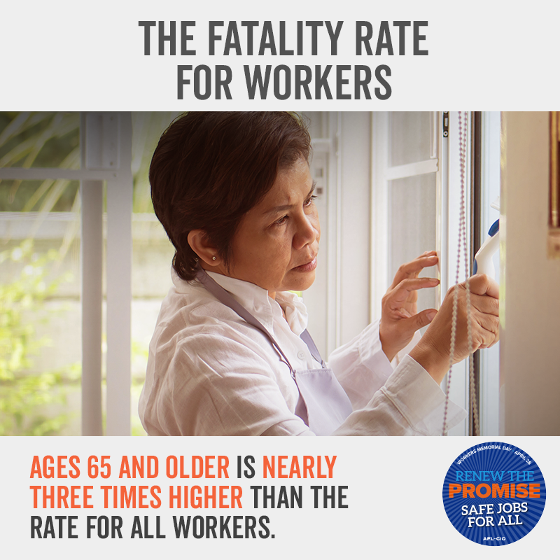 The Fatality Rate for Workers Ages 65 and Older Is Nearly Three Times Higher Than the Rate for All Workers