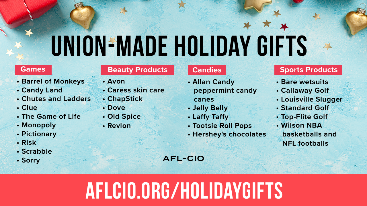 Union-Made Holiday Gifts