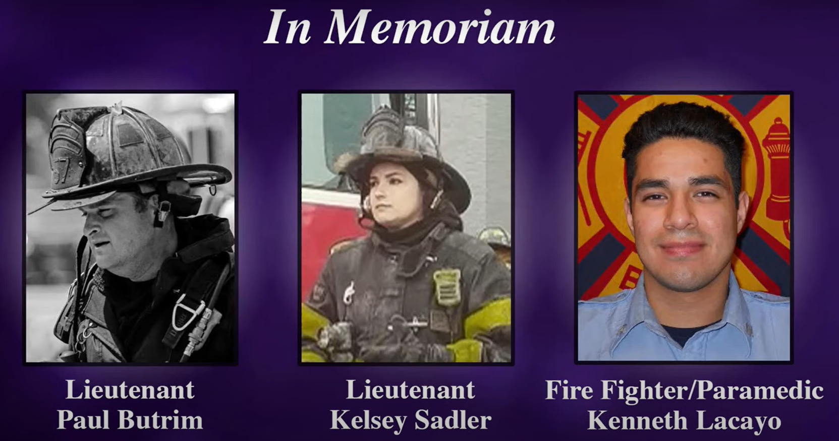 Fire fighters in memoriam