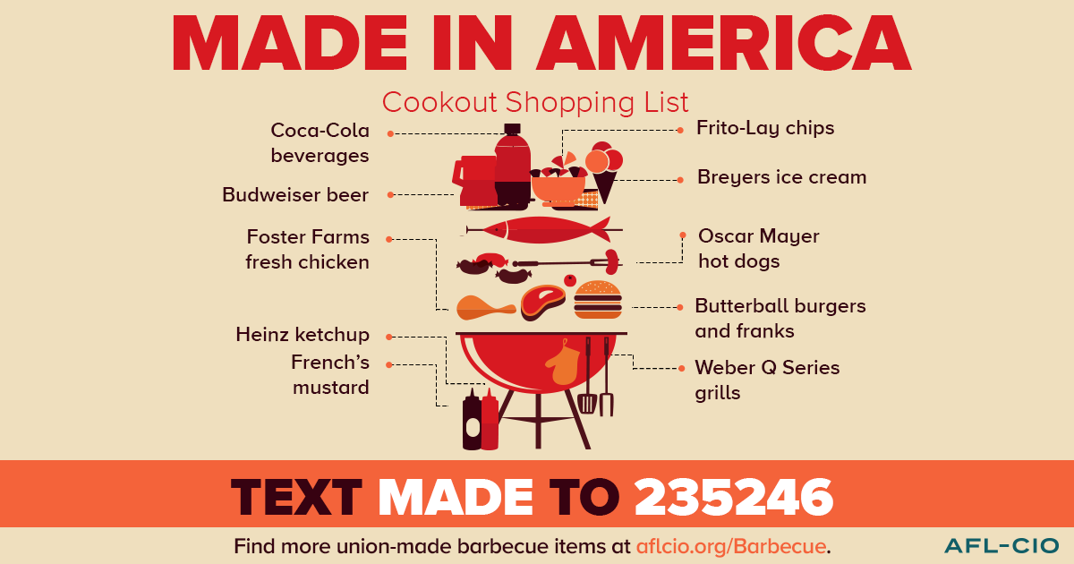 Make your Memorial Day Cookout Union-Made