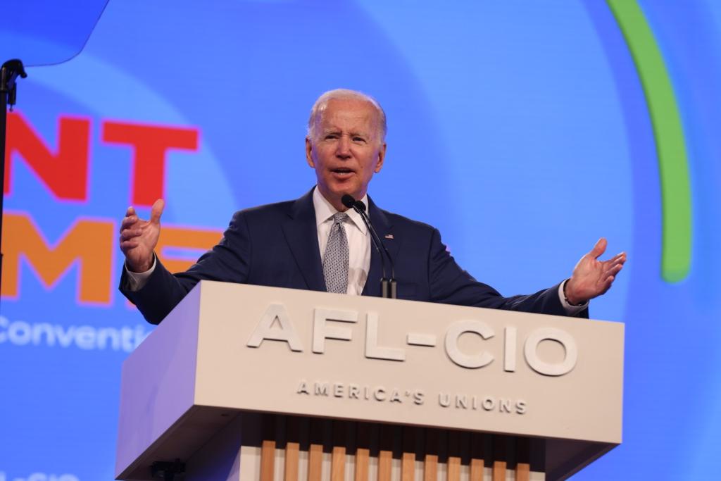 President Biden at the AFL-CIO Convention.