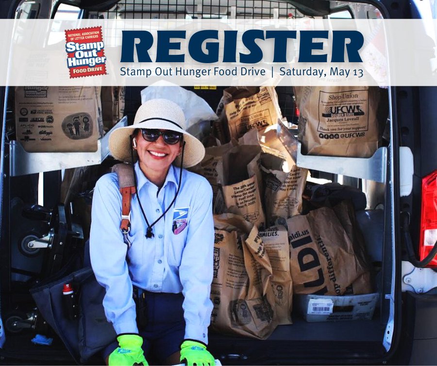 Register now for NALC's Stamp Out Hunger Drive®