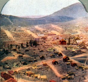 View of Cripple Creek, scanned from stereopticon c. 1900