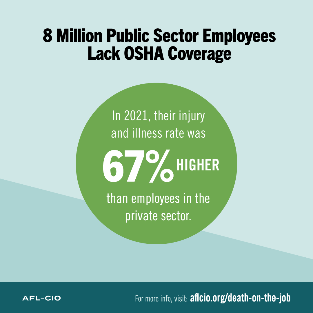 8 Million Public Sector Employees Lack OSHA Coverage