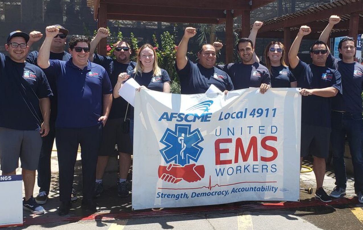 EMS workers, members of AFSCME Local 4911