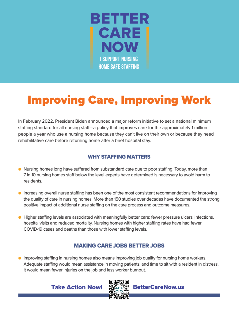 Improving Care, Improving Work