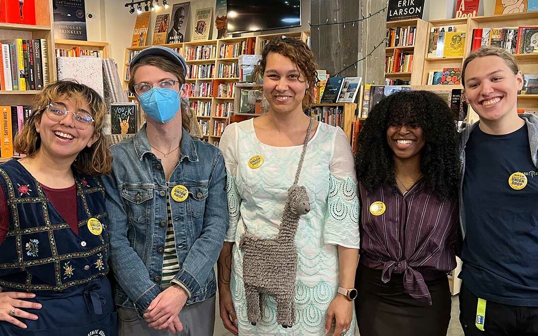 Workers at Solid State Books in Washington, D.C.