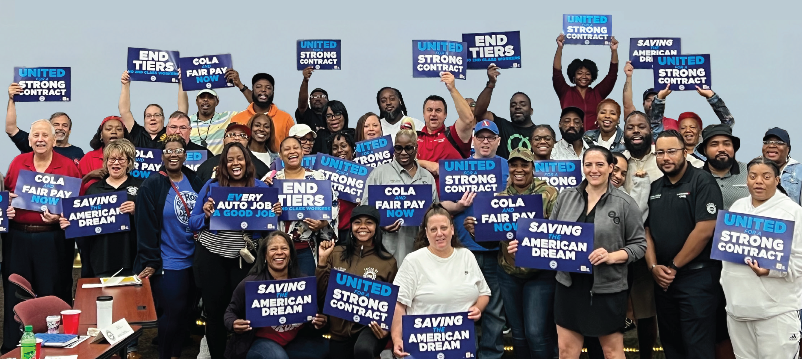 UAW members rally for a fair contract.