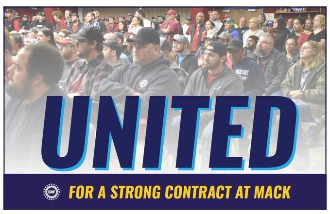 UAW members at Mack Trucks united for a strong contract.