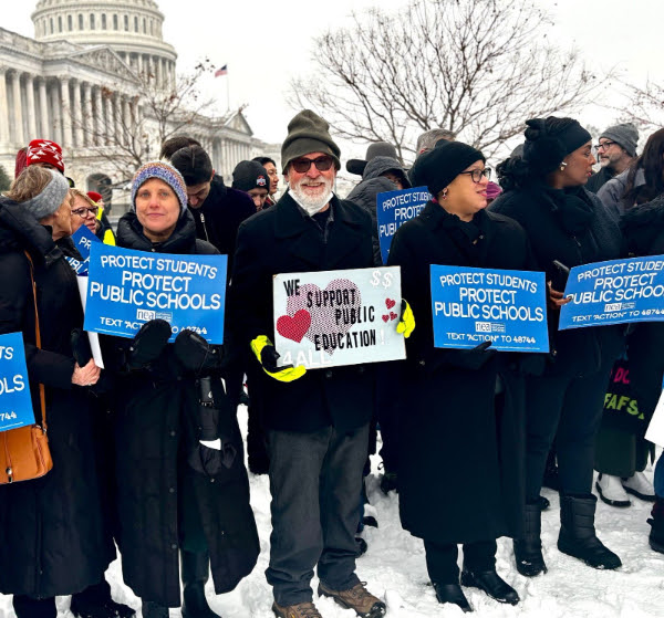 Service & Solidarity Spotlight: AFT and NEA Rally to Protect Students and Public Education