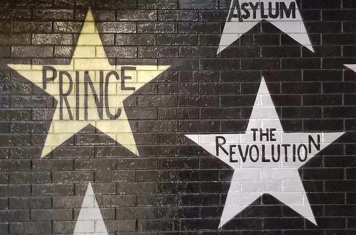 Stars on the outside wall of First Avenue featuring Prince