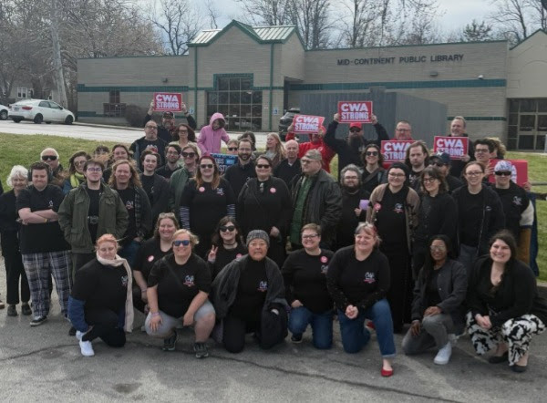 CWA members gathered for a group picture.